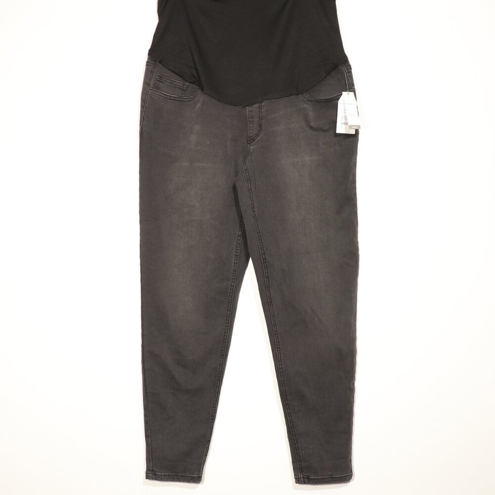 NWT Time and Tru Maternity Jeans Dark Wash Skinny 5 Pocket Size L - Picture 4 of 14